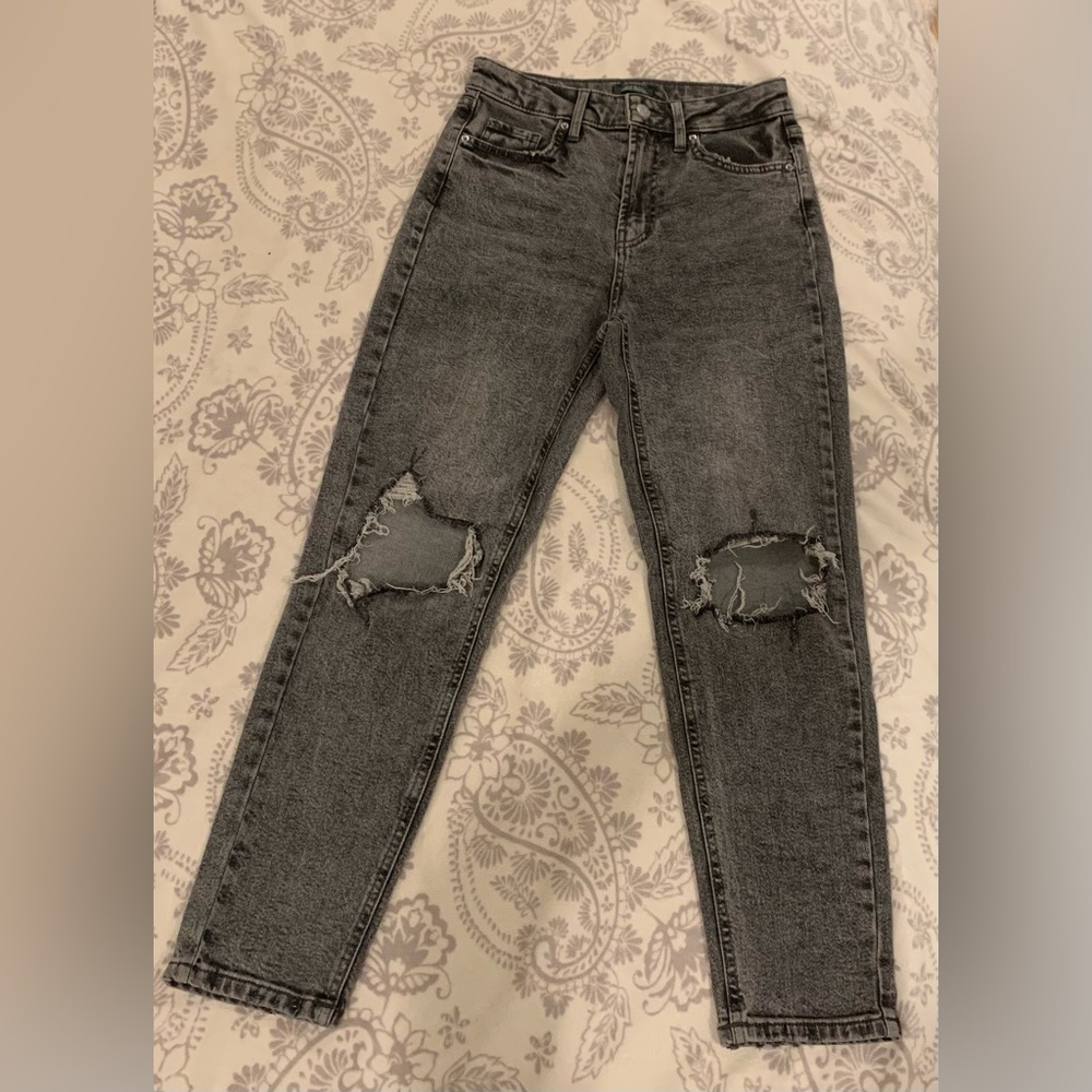 Wild Fable Grey-Washed Ripped Jeans